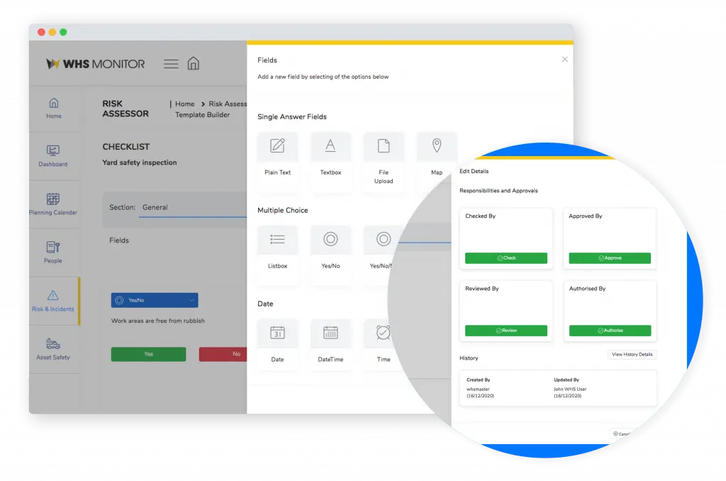 Audit create template with responsibilities image