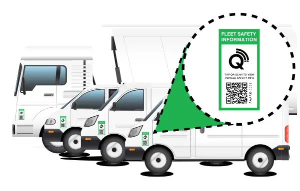WHS Monitor Fleet Safety Information Q-tap label